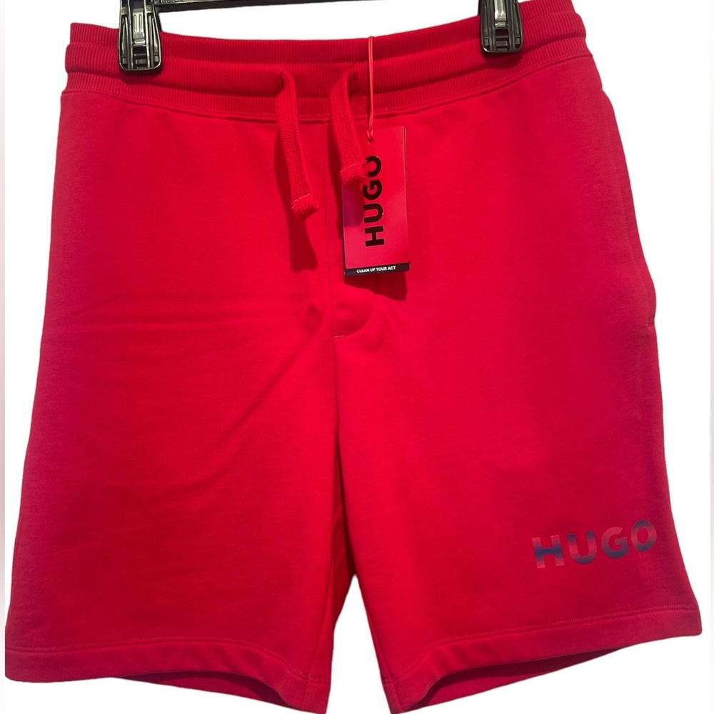 HUGO BOSS DESQUERA RED  SWEAT SHORT MENS